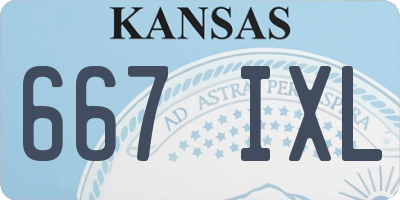 KS license plate 667IXL