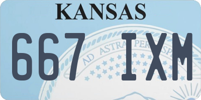 KS license plate 667IXM