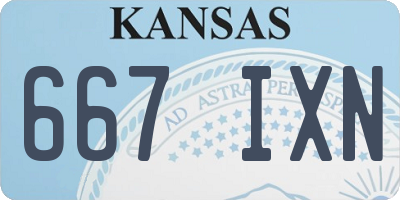 KS license plate 667IXN