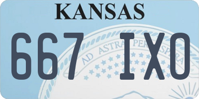KS license plate 667IXO