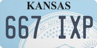 KS license plate 667IXP