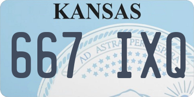 KS license plate 667IXQ