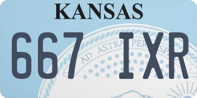 KS license plate 667IXR