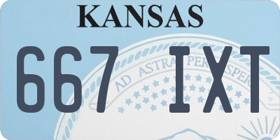 KS license plate 667IXT