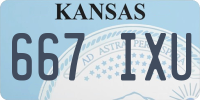 KS license plate 667IXU