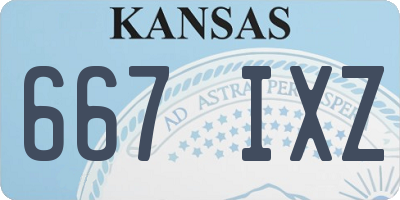 KS license plate 667IXZ