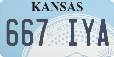 KS license plate 667IYA