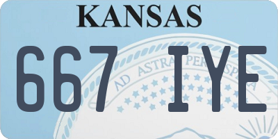 KS license plate 667IYE