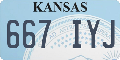 KS license plate 667IYJ