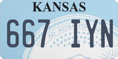 KS license plate 667IYN