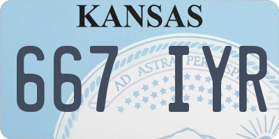 KS license plate 667IYR