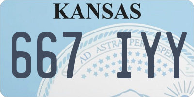 KS license plate 667IYY