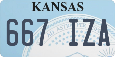 KS license plate 667IZA