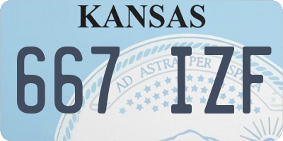 KS license plate 667IZF