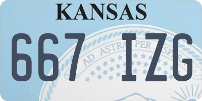 KS license plate 667IZG
