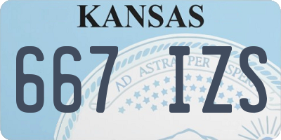 KS license plate 667IZS