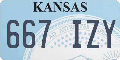 KS license plate 667IZY