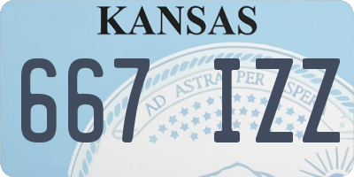 KS license plate 667IZZ