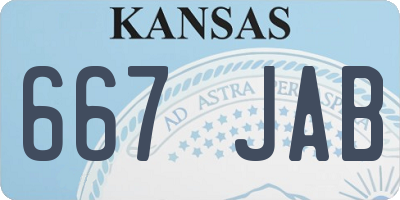 KS license plate 667JAB