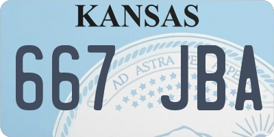 KS license plate 667JBA