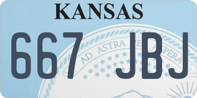 KS license plate 667JBJ