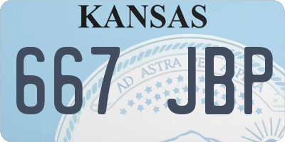 KS license plate 667JBP