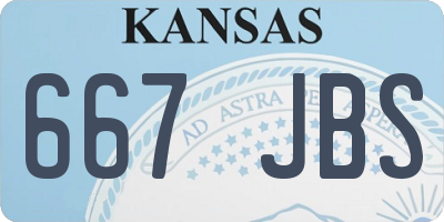 KS license plate 667JBS