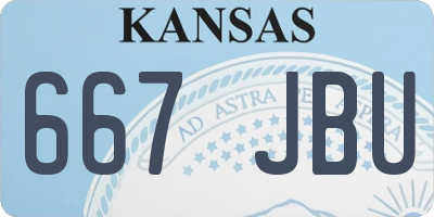 KS license plate 667JBU