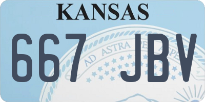 KS license plate 667JBV