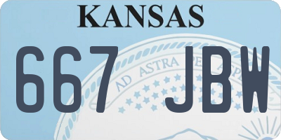 KS license plate 667JBW