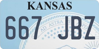 KS license plate 667JBZ