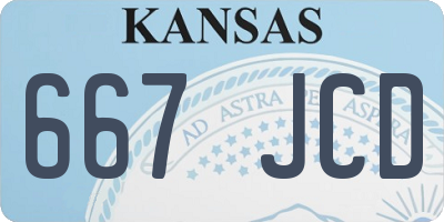 KS license plate 667JCD