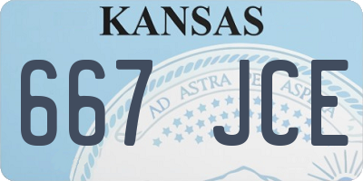 KS license plate 667JCE