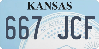 KS license plate 667JCF