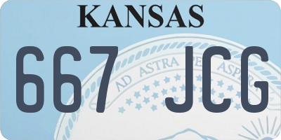 KS license plate 667JCG