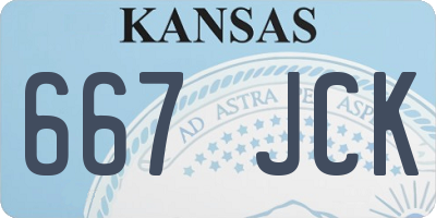 KS license plate 667JCK