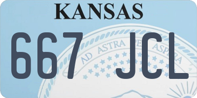 KS license plate 667JCL