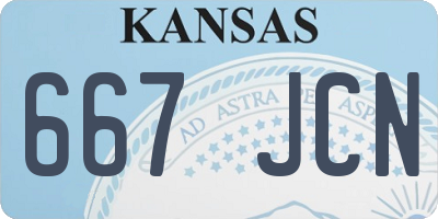 KS license plate 667JCN