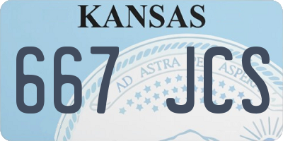 KS license plate 667JCS