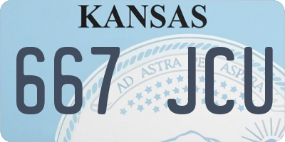 KS license plate 667JCU