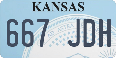 KS license plate 667JDH