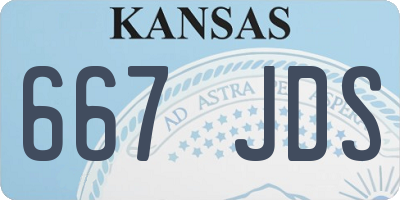 KS license plate 667JDS