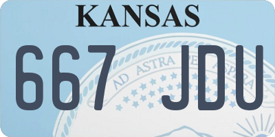 KS license plate 667JDU