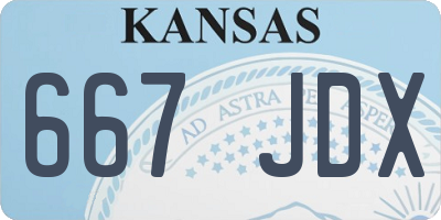 KS license plate 667JDX