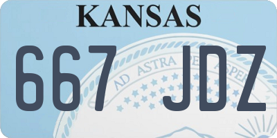 KS license plate 667JDZ