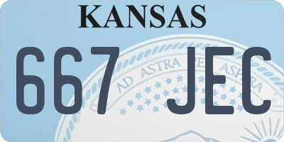 KS license plate 667JEC