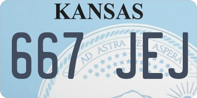 KS license plate 667JEJ