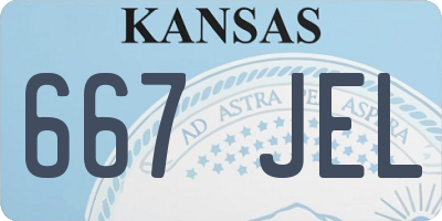 KS license plate 667JEL