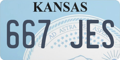 KS license plate 667JES