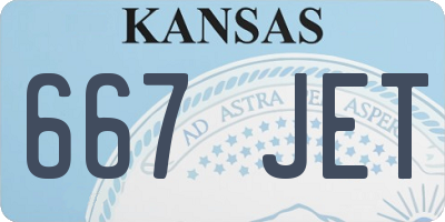 KS license plate 667JET